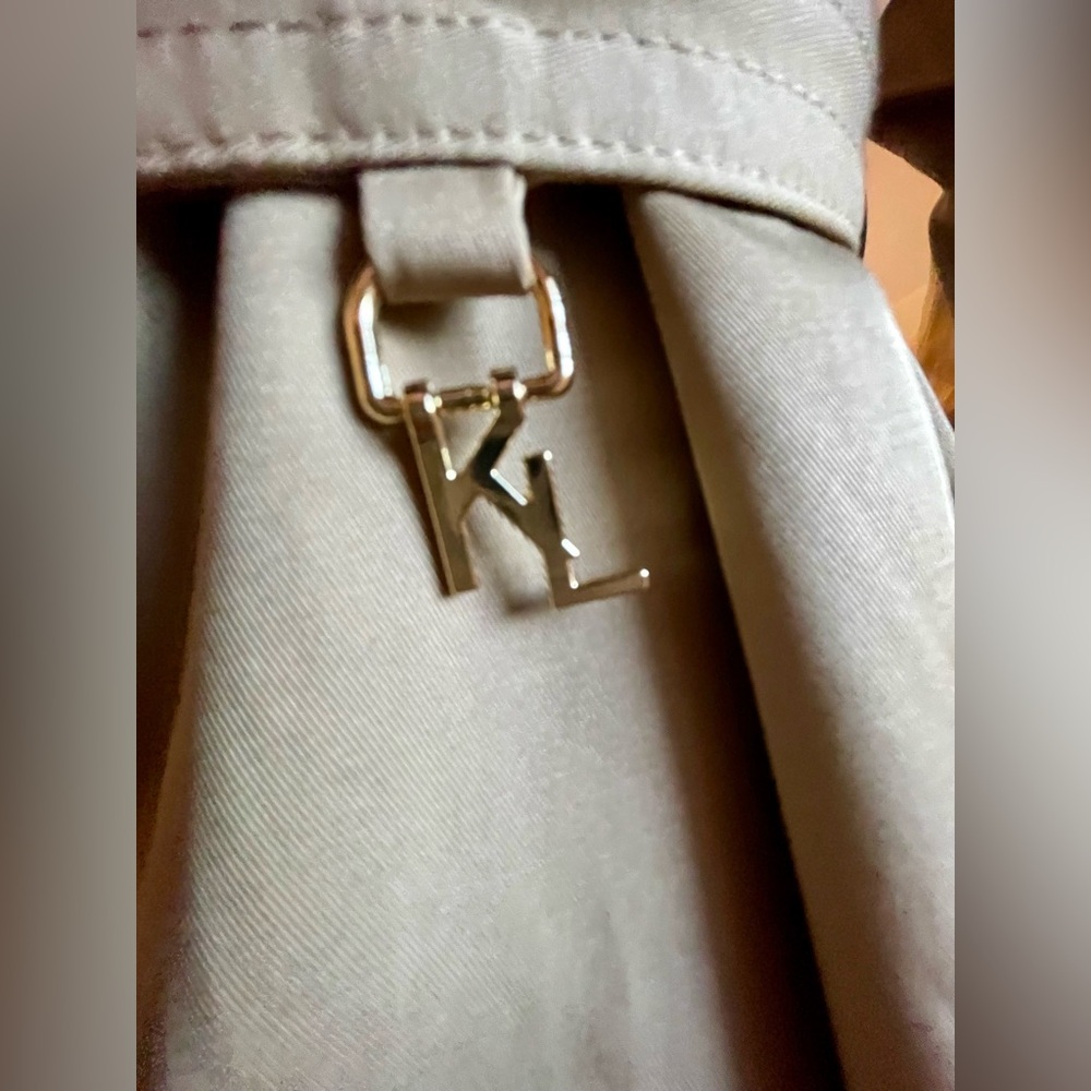 Karl Lagerfeld Gabardine Rushed Sleeve Trench Coat NWT - Picture 10 of 17